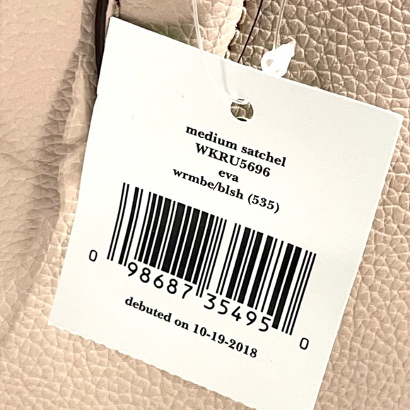 Kate Spade New York Medium Satchel Bag Open Top WKRU5696 EVA WRMBE/BLSH(535) NWT - Picture 8 of 16